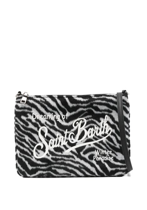 Pochette con logo SAINT BARTH | PAR0025 PARISIENNE FELT00269I ZEBRA 00 EMB